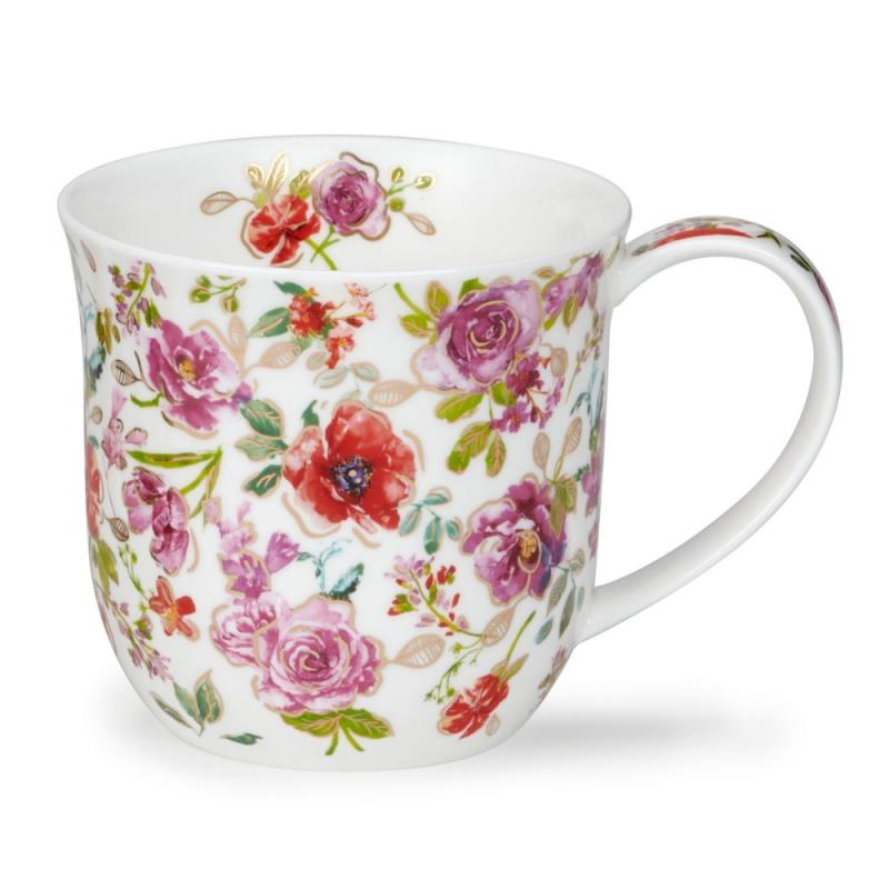 MUG CUMBRAE 0.45L BELLES FLEURS RED