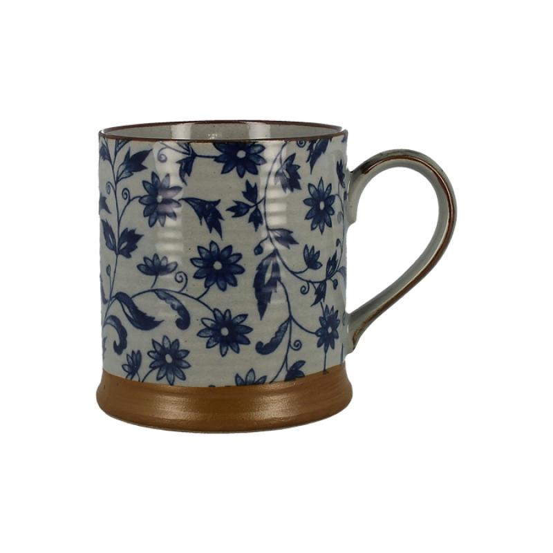 MUG FLEUR BLEU MARINE 